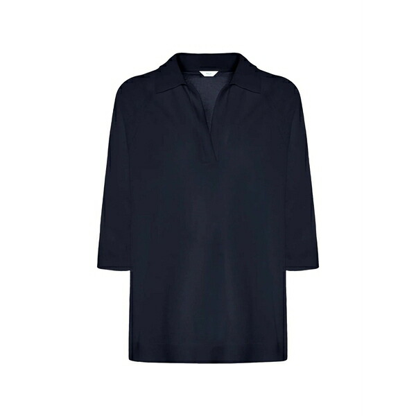 マロ レディース プルオーバー トップス Mak￡ raglan-sleeve v-neck top Blue