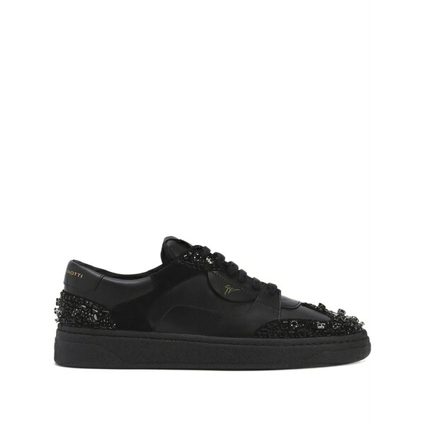 ジュゼッペザノッティ メンズ スニーカー シューズ Suede bead sneakers Black