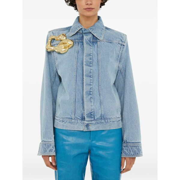 クリストファーエスバー レディース 上衣＆上衣 アウター Corsage denim jacket Blue