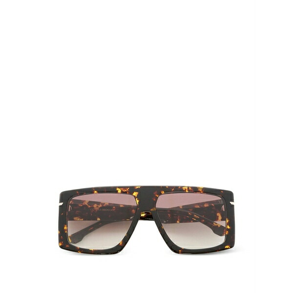 ヴィクトリア ベッカム レディース 黒眼鏡＆アイウェア 佩び物 Flat-top square-frame sunglasses Brown