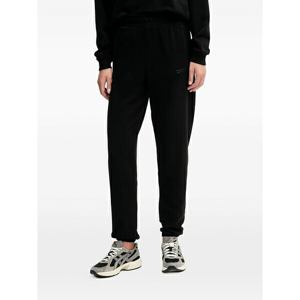 ダナ キャラン ニューヨーク州 レディース 心地好いズボン下 ボトムス Logo-detail track pants Black