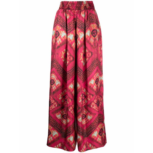 ウラ・ジョンソン レディース 心地よいズボン下 ボトムス Clemence wide-leg trousers Pink