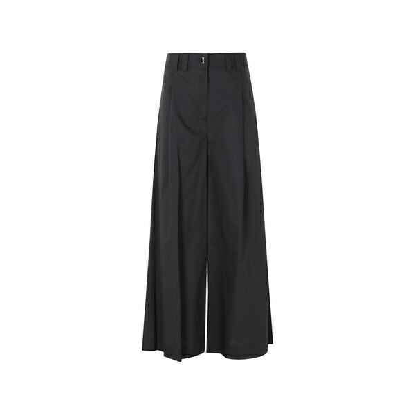 ソロトレ レディース 心地好いズボン下 ボトムス Pleated tailored trousers Black