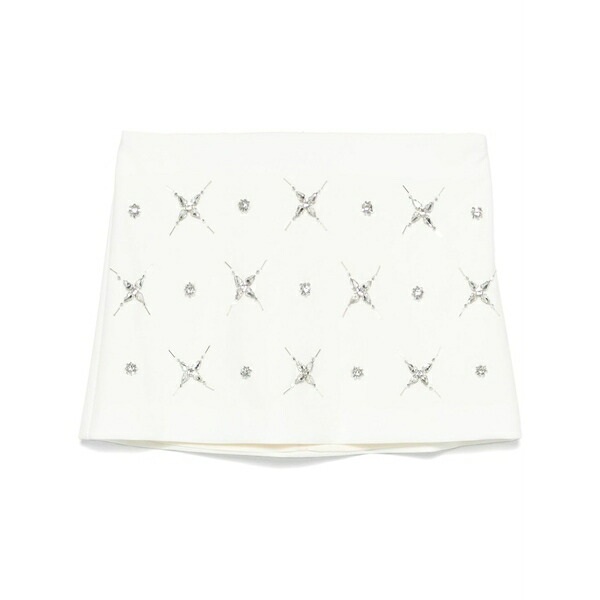 ピンコ レディース スコート ボトムス Crystal-embellished mini skirt  White