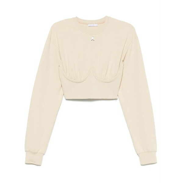 パトリツィア ペペ レディース 編み物\u0026ティーシャツ アウター Cropped sweatshirt  Neutrals