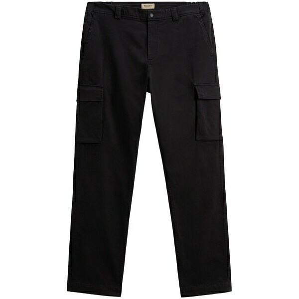 羊毛 金持ち メンズ 心地好いズボン下 ボトムス Straight-leg cargo trousers Black