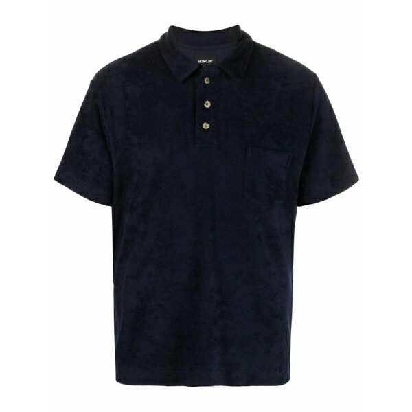ハウリン メンズ スポーツシャツ トップス Sponge terry-cloth polo shirt  Blue