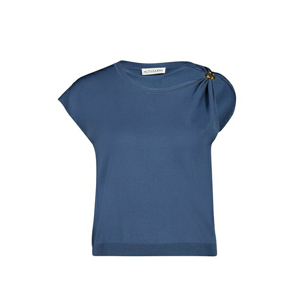 アルチュザラ レディース ティーシャツ トップス Rinaldi hardware-detail top Blue