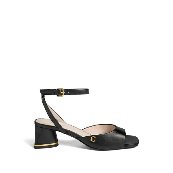 コチネレ レディース サンダル シューズ C-everyday logo-plaque ankle-strap sandals Black