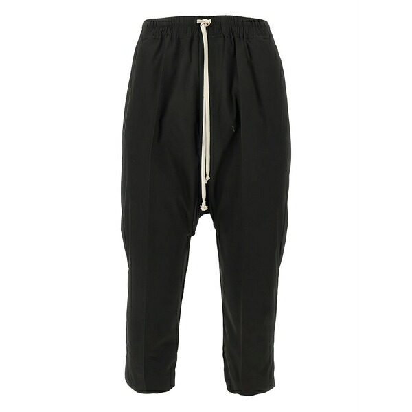 リックオウエンス メンズ カジュアルパンツ ボトムス Drawstring trousers Black|asty