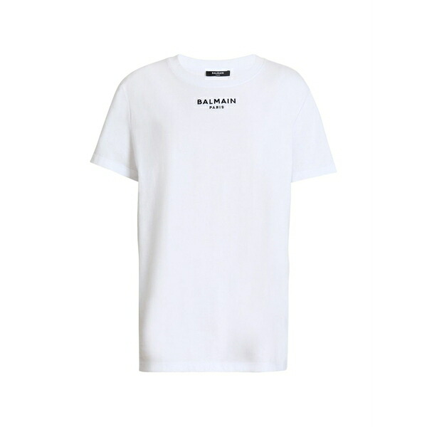 バルマン レディース Tシャツ トップス Balmain paris embroidered t-shirt White|asty