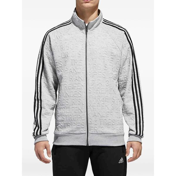 アディダス メンズ パーカー・スウェットシャツ アウター 3-stripe sweatshirt Grey