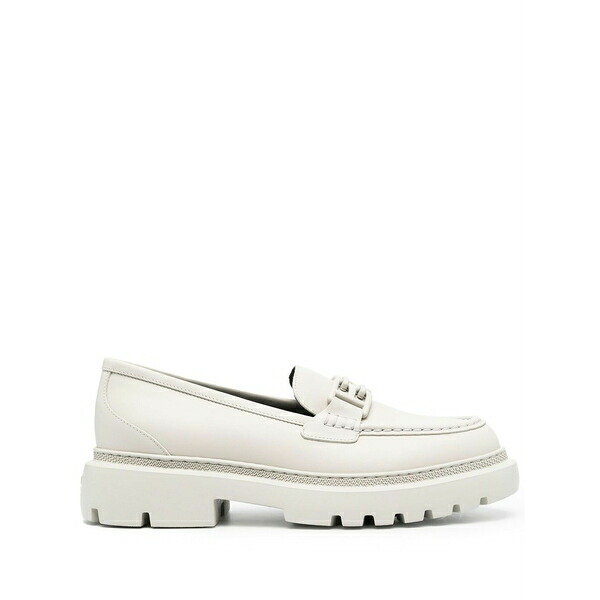 バリー レディース スリッポン・ローファー シューズ Tonal logo-plaque loafers Neutrals