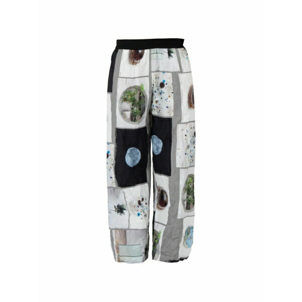 マリアカルデララ レディース 心地好いズボン下 ボトムス Artist-print cotton trousers Black