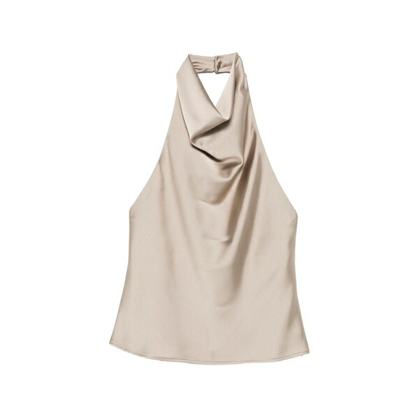 インペリアル レディース カットソー トップス Cowl-neck halterneck top Neutrals