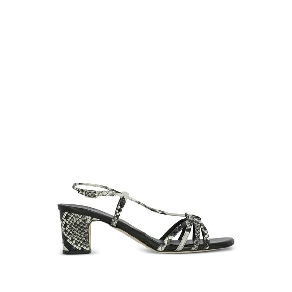 ジュリーディー レディース サンダル シューズ Snakeskin-effect strappy sandals Black