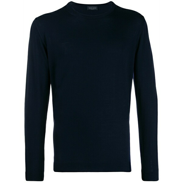 ロベルトコリーナ メンズ 編み物\u0026プルオーバー アウター Long-sleeve fitted sweater Blue