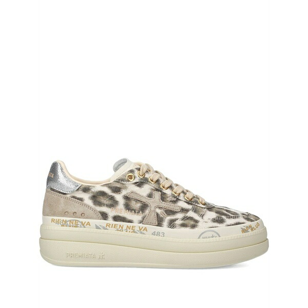 プレミアータ レディース スニーカー シューズ Leopard-print sneakers Neutrals