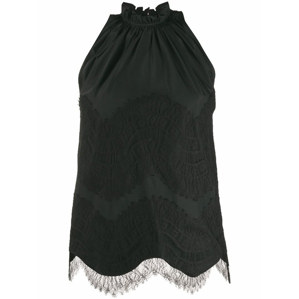 ジバンシー レディース カットソー トップス Lace-overlay tank top Black