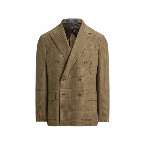 ラルフローレン メンズ 上衣＆上衣 アウター Glen-plaid double-breasted blazer Neutrals