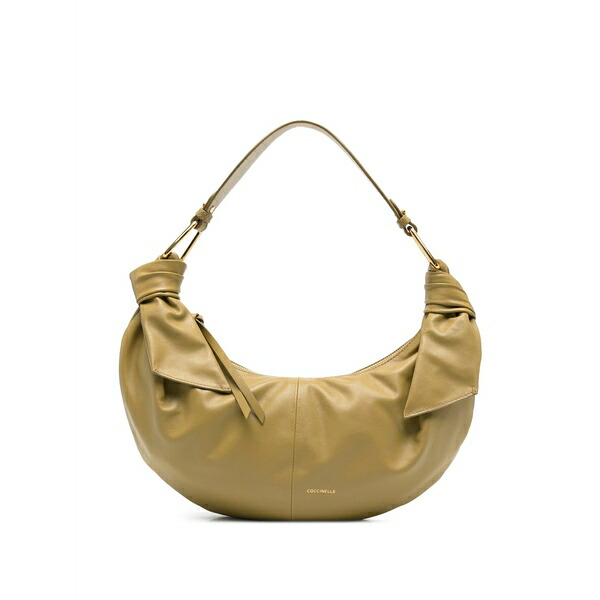 コチネレ レディース ショルダーバッグ 御徒面子 Knotted leather shoulder bag Green