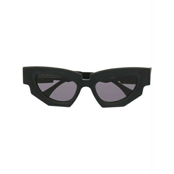 クボラウム メンズ サングラス・アイウェア アクセサリー Cat-eye frame sunglasses Black|asty