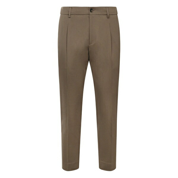 ビーエイブル メンズ 心地よいズボン下 ボトムス Pleats-design trousers Brown