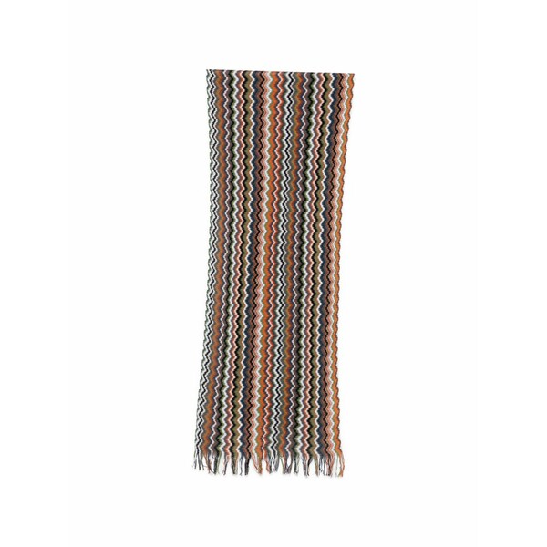 ミッソーニ メンズ えり巻き・袈裟・えり巻き 付属物 Zigzag-knit striped scarf Orange