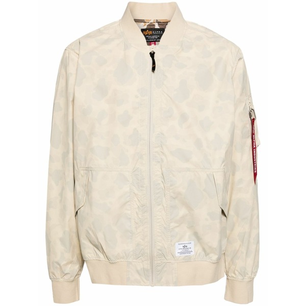アルファインダストリーズ メンズ 上衣＆上衣 アウター L-2b packaway camo-print bomber jacket Neutrals