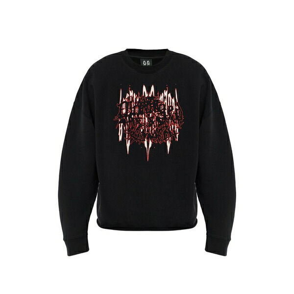 フォーティーフォー・レーベル・グループ メンズ パーカー・スウェットシャツ アウター Crew-neck sweatshirt Black