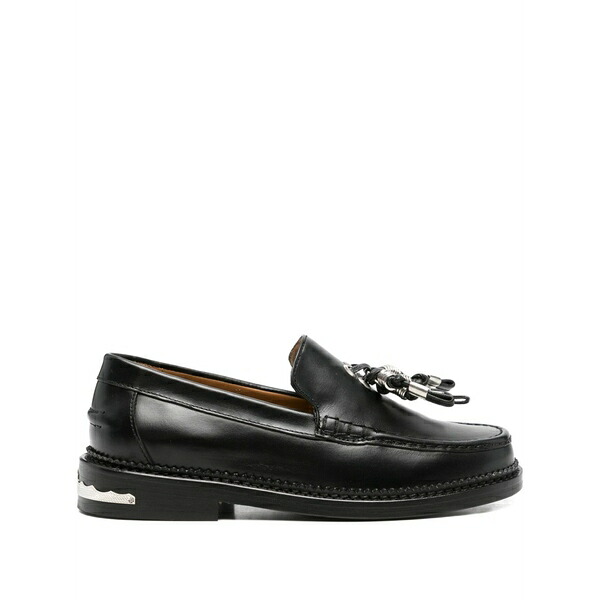 トゥーガ ピューラ レディース スリッポン・ローファー シューズ Tassel-embellished leather loafers Black
