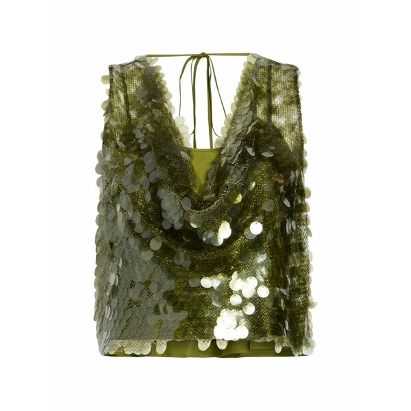 サンクアセプト レディース ティーシャツ トップス Calista sequin top Green