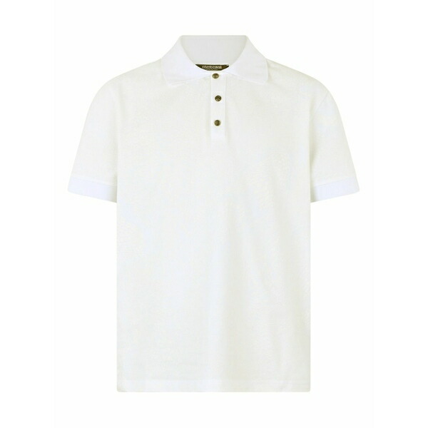 ロベルトカヴァリ メンズ スポーツシャツ トップス Python-print polo shirt White
