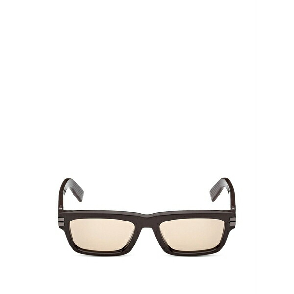 ゼニア メンズ サングラス・アイウェア 添え物 Rectangle-frame sunglasses Brown