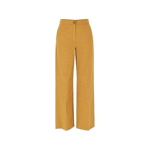 目玉 ブルーズ レディース 心地よいズボン下 ボトムス Wide-leg plazzo pants  Yellow