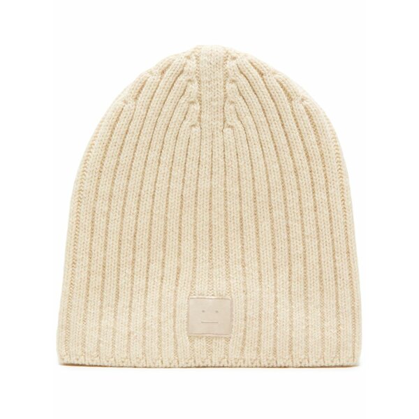 アクネ ストゥディオズ メンズ 鳥打ち帽 付属物 Knitted beanie Neutrals