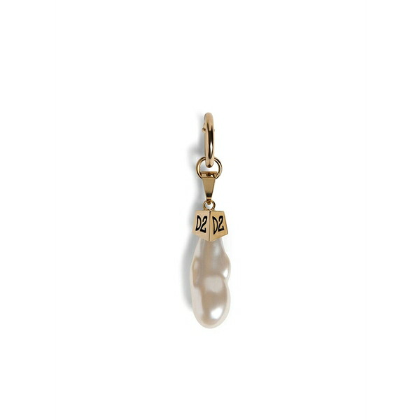 ディースクエアード メンズ ピアス・イヤリング 付属物 Logo-engraved pearl drop earring Gold