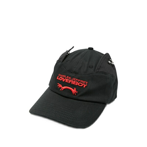 プリンスチャールズ島・ジェフリー メンズ 鳥打ち帽 付属物 Pierced ears baseball cap Black