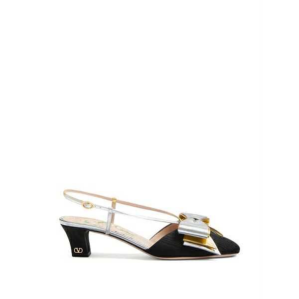ヴァレンティノ ガラヴァーニ レディース サンダル シューズ Bowow slingback pumps インチ moir￡¨-fabric 45粍 Black