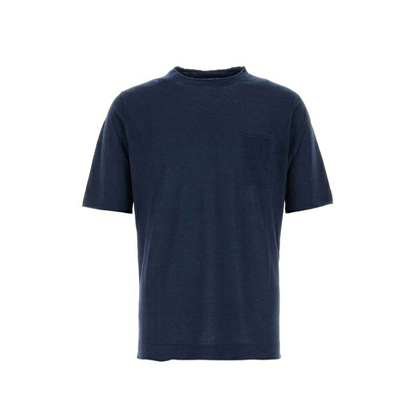 構成成分  メンズ プルオーバー トップス Crew-neck pocket t-shirt Blue
