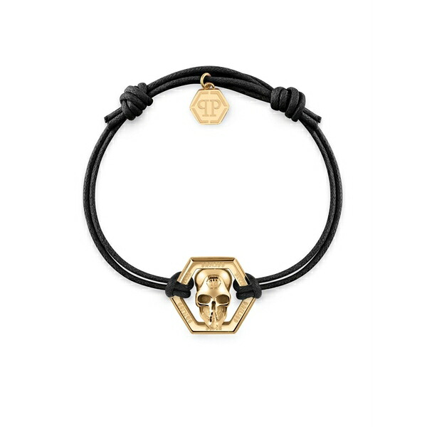 フィリップ飾り気の無い メンズ ブレスレット・バングル・アンクレット 佩び物 Friendship hexagon-skull bracelet Gold