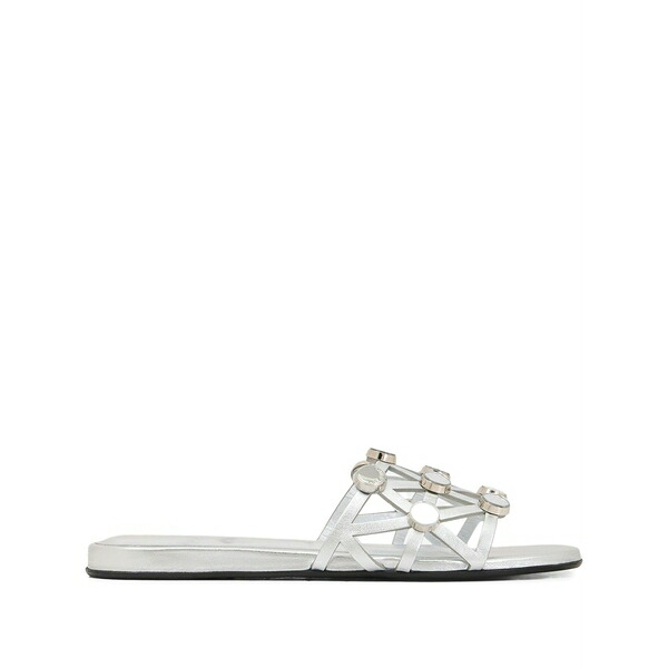 ジ アティコ レディース サンダル シューズ Grid studd-embellished sandals Silver