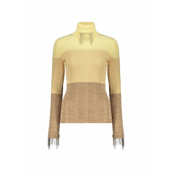 エラリー レディース 編み物\u0026スウェーター アウター Colour-block fringe-detail sweater Yellow