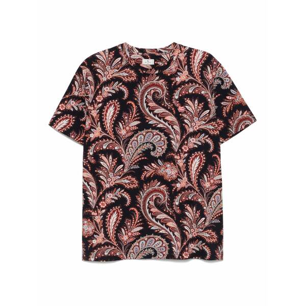 エトロ メンズ ティーシャツ トップス Paisley-print cotton t-shirt Blue