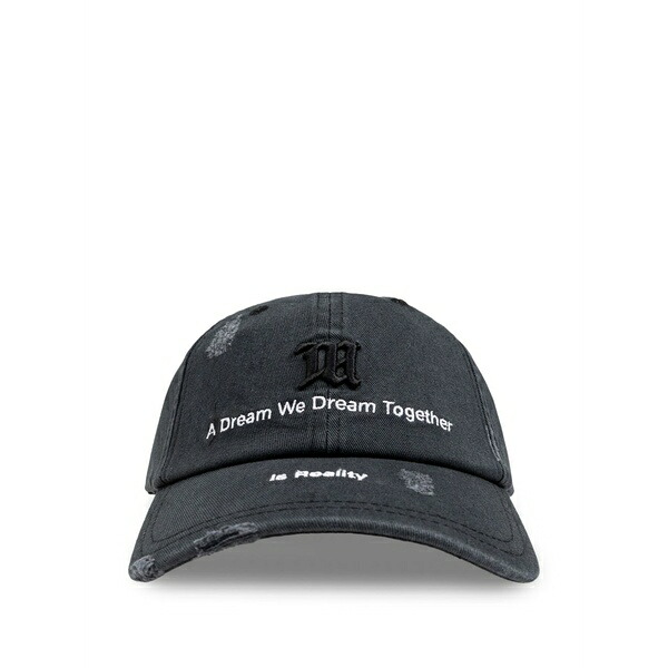 ミスビヘイブ メンズ 鳥打ち帽 付属物 Text-embroidered cap Grey