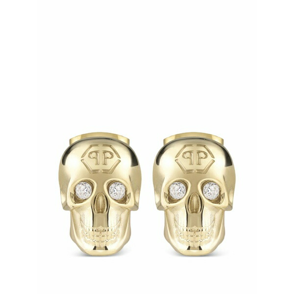 フィリップ飾り気のない メンズ ピアス・イヤリング 付属物 3d skull earrings Gold