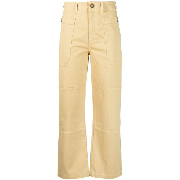 フレーム レディース カジュアルパンツ ボトムス Straight-leg utility trousers Neutrals|asty