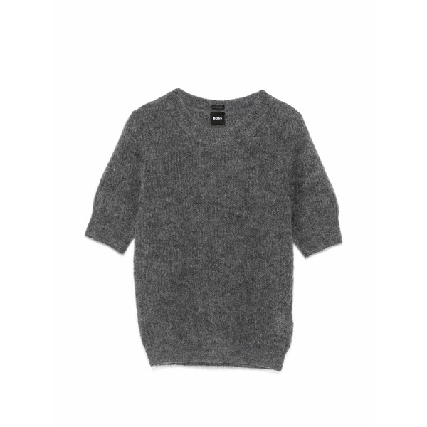 主任者 レディース 編み物\u0026プルオーバー アウター Short-sleeve sweater Grey
