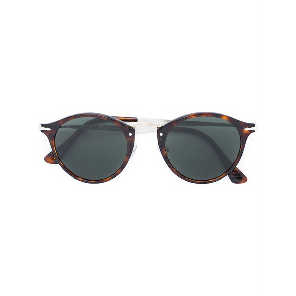 ペルソル メンズ サングラス・アイウェア 佩び物 Round frame sunglasses Brown