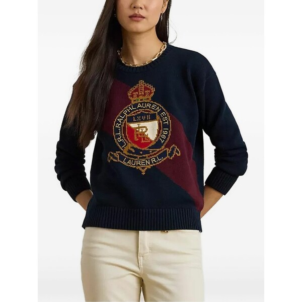 ラルフローレン レディース 編み物\u0026プルオーバー アウター Crew-neck sweater  Blue